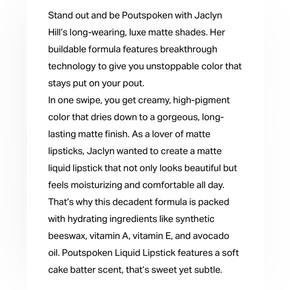 Jaclyn Cosmetics: Lip Gloss, Poutspoken Liquid Lipstick &Accent highlighter - Picture 7 of 12